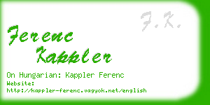 ferenc kappler business card